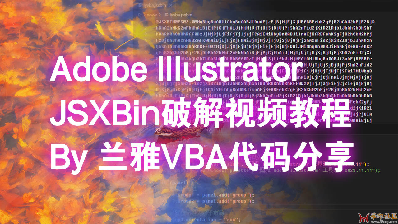 Adobe Illustrator  JSXBin破解视频教程 By 兰雅VBA代码分享{tag}(2)