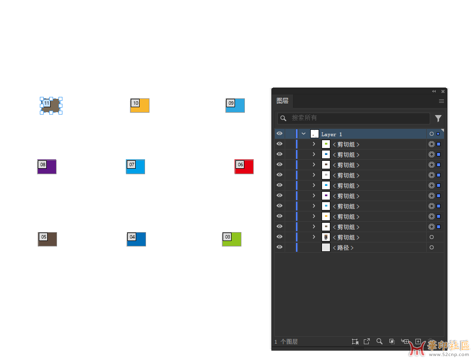 Adobe Illustrator 画板分别适合选中的图稿(支持蒙版){tag}(7)