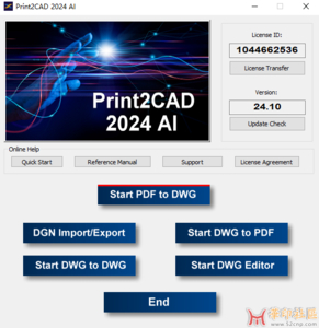 Print2CAD 2024 AI v24.10 x64 -PDF转DWG工具{tag}(1)